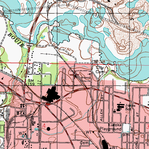 Topographic Map of Starlight Missionary Church, MS
