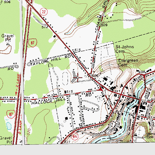 Topographic Map of Keesville Primary School, NY