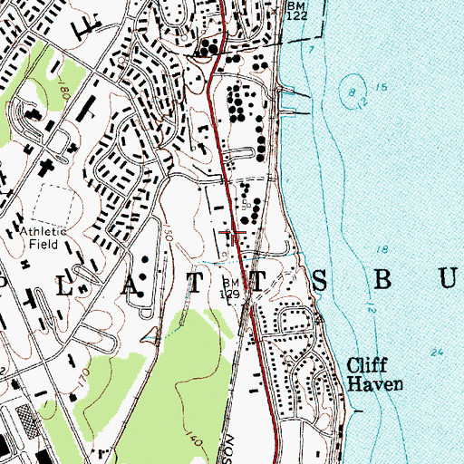 Topographic Map of Bible Baptist Church, NY
