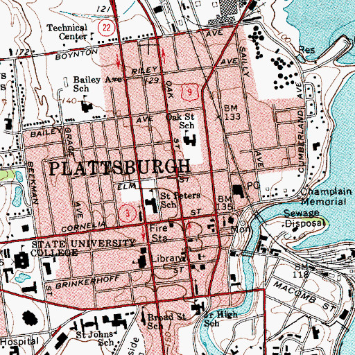 Topographic Map of New Jerusalem Baptist Church, NY