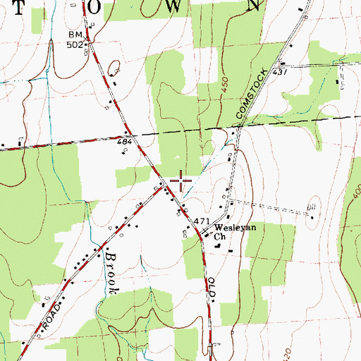 Topographic Map of Turnpike Wesleyan Church, NY