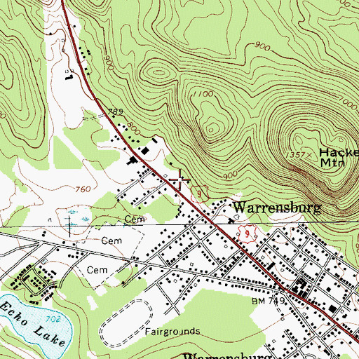 Topographic Map of Assembly of God Church, NY