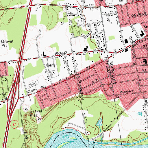 Topographic Map of Community Chapel, NY