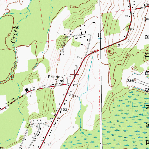 Topographic Map of Ridge Road Wesleyan Church, NY