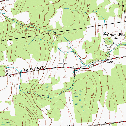 Topographic Map of Twin Ells Mobile Home Park, NY