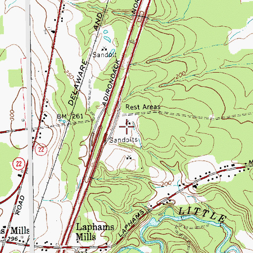 Topographic Map of Plattsburgh Rest Area, NY