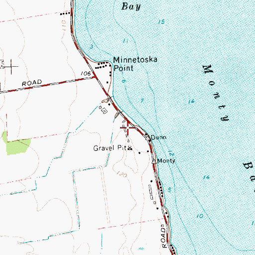 Topographic Map of Monty's Bay Campsites, NY