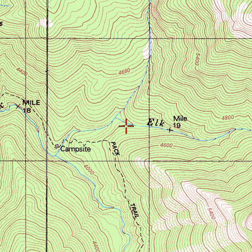 Topographic Map of Elk Valley, CA
