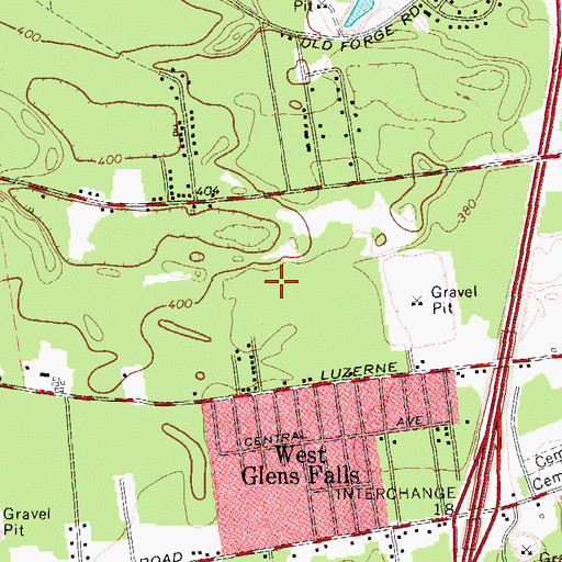 Topographic Map of Homestead Village Mobile Home Park, NY