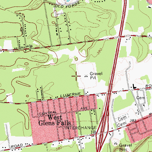Topographic Map of Northwinds Mobile Estates, NY