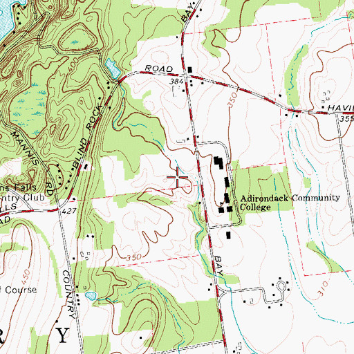 Topographic Map of Adirondack Manor Assisted Living Center, NY