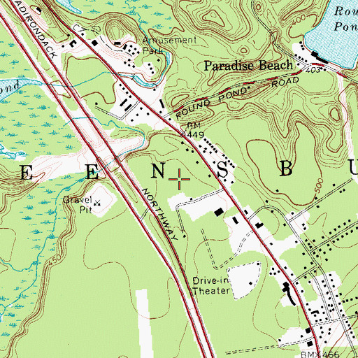 Topographic Map of Lake George Campsite, NY