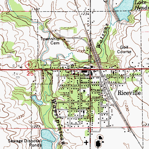 Topographic Map of Riceville Ambulance Service Incorporated, IA