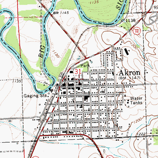 Topographic Map of Siouxland Paramedics Akron Station, IA