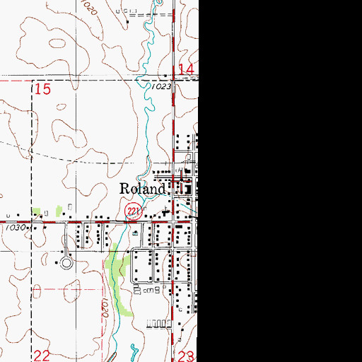 Topographic Map of Roland Response Team, IA