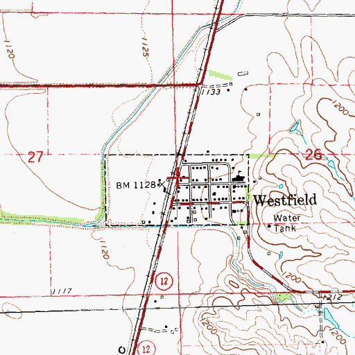 Topographic Map of Siouxland Paramedics Westfield Station, IA