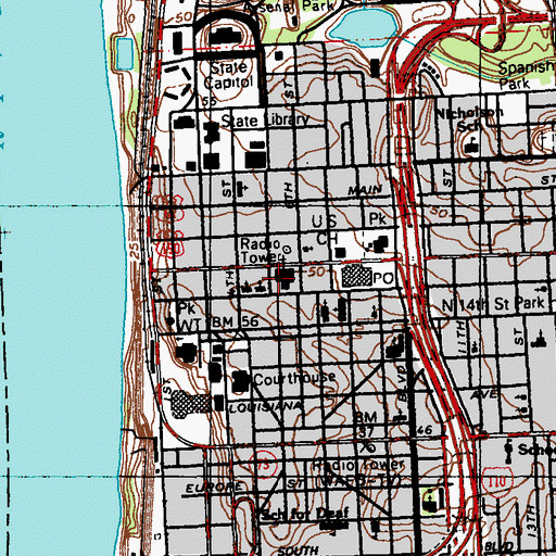 Topographic Map of First Baptist Church Child Development Center, LA