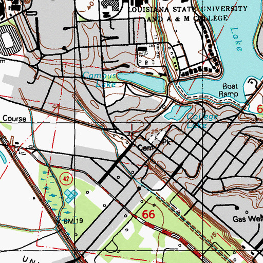 Topographic Map of Louisiana State University Efferson Hall, LA