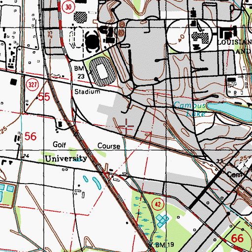 Topographic Map of Louisiana State University Engineering Laboratory Annex, LA