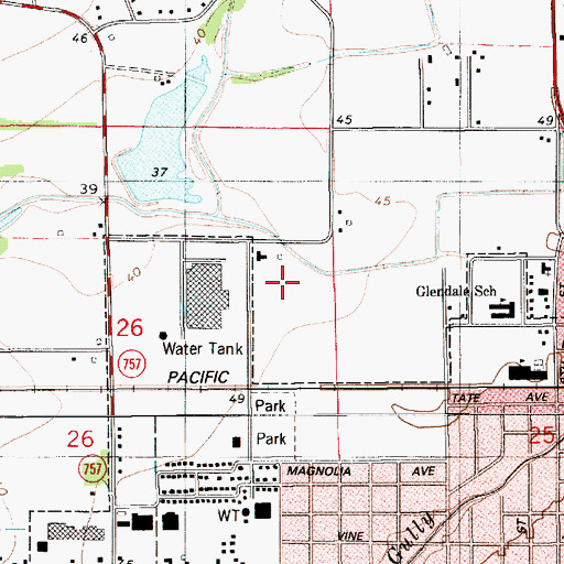 Topographic Map of F and F Mobile Home Park, LA