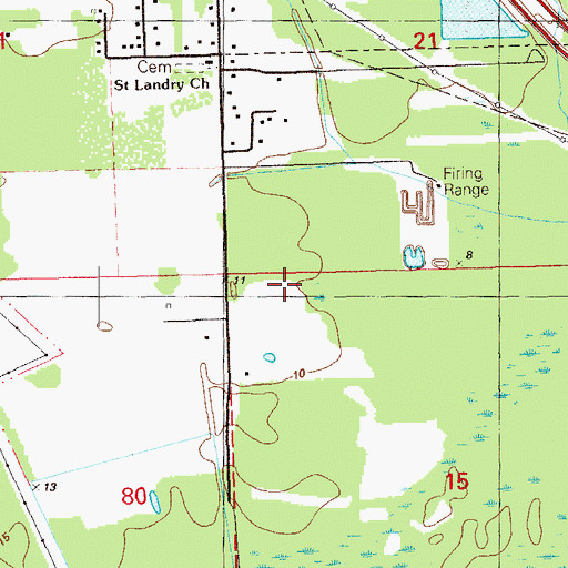 Topographic Map of Southern Mobile Home Park, LA
