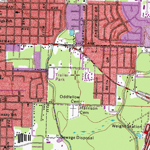 Topographic Map of Camellia Gardens Retirement Community, LA