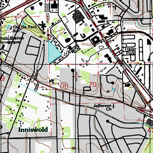 Topographic Map of Jefferson Manor Nursing and Rehabilitation Center, LA
