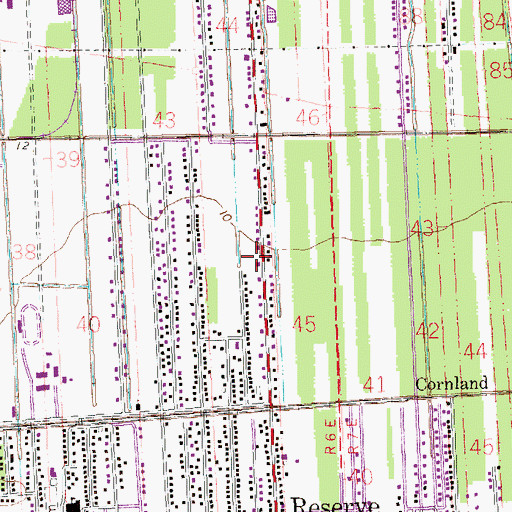Topographic Map of Saint John the Baptist Parish Health Unit, LA