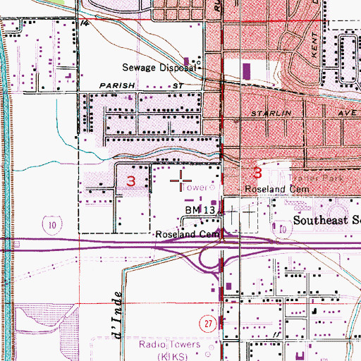 Topographic Map of Covenant Presbyterian Church, LA