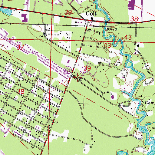 Topographic Map of Providence Baptist Church, LA