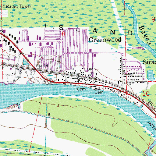Topographic Map of Pilgrim Grove Baptist Church, LA