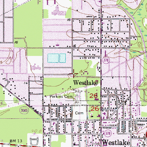 Topographic Map of Pilgrim Nazarene Church, LA