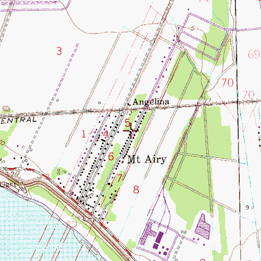 Topographic Map of Saint John Baptist Church, LA