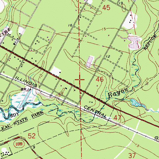 Topographic Map of Saint Timothy Church on the North Shore, LA