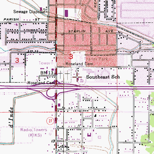 Topographic Map of Sulphur United Pentecostal Church, LA
