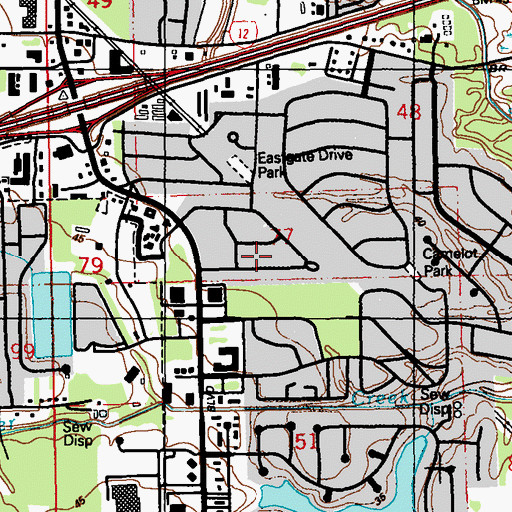 Topographic Map of The Church of Jesus Christ of Latter Day Saints, LA