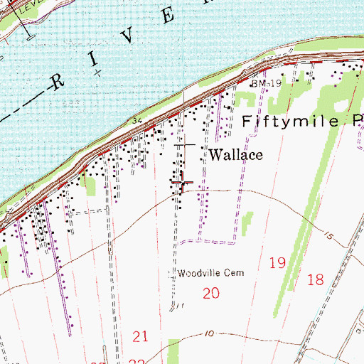 Topographic Map of The Greater Woodville Baptist Church, LA