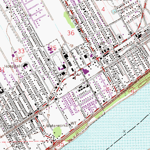 Topographic Map of Saint James Parish Library, LA