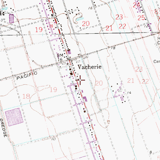 Topographic Map of Saint James Parish Library Vacherie Branch, LA
