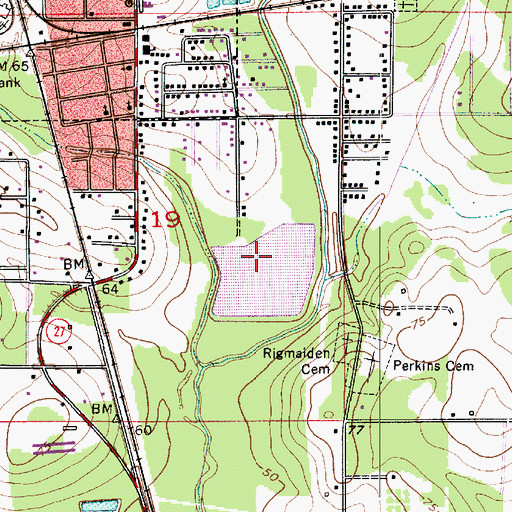 Topographic Map of DeQuincy Wastewater Treatment Facility, LA