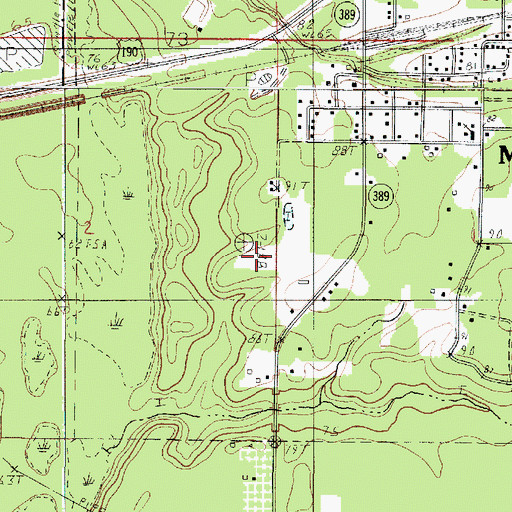 Topographic Map of Merryville Wastewater Treatment Facility, LA
