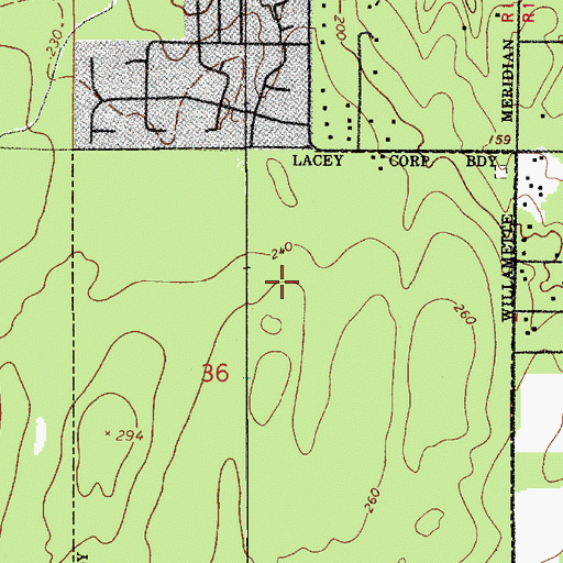 Topographic Map of Golf Club at Hawks Prairie, WA