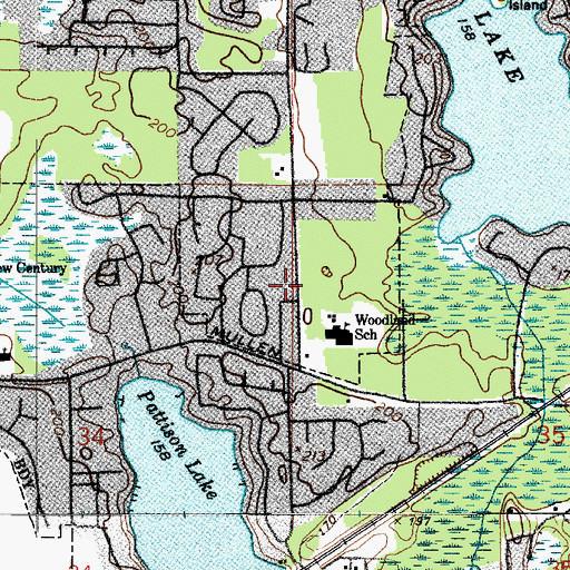 Topographic Map of Christ the Servant Lutheran Church, WA
