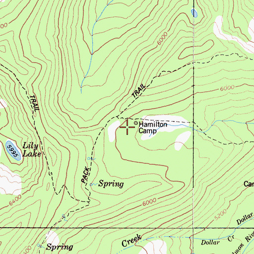 Topographic Map of Hamilton Camp, CA
