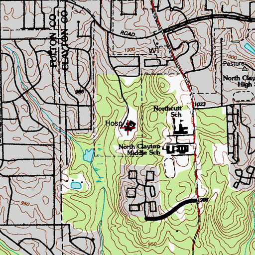 Topographic Map of Anchor Hospital, GA