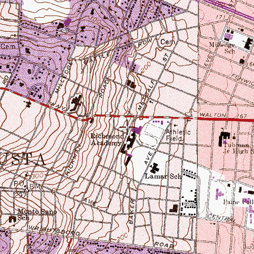 Topographic Map of Augusta Surgical Center Hospital, GA