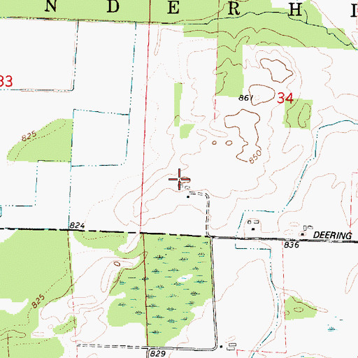 Topographic Map of Milk-N-More Farms, WI