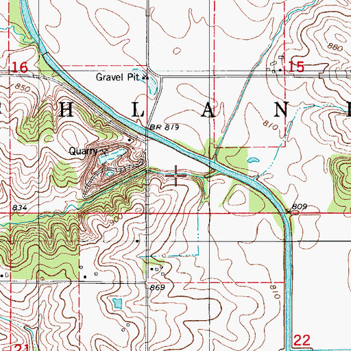Topographic Map of Sully Mine, IA