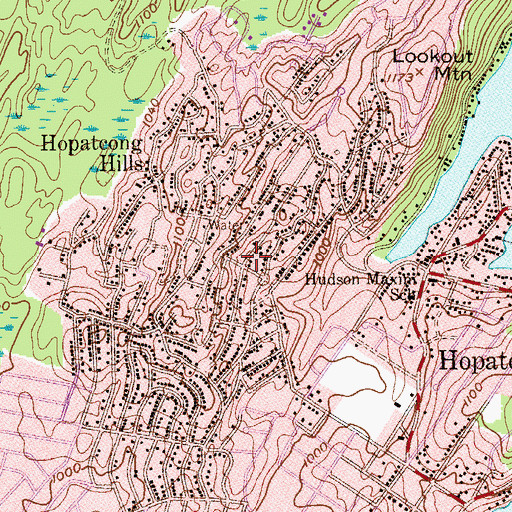 Topographic Map of Hopatcong Hills Fire and Rescue Engine Company 4, NJ