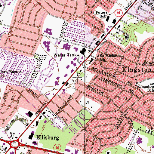 Topographic Map of Cherry Hill Fire Department Station 22, NJ